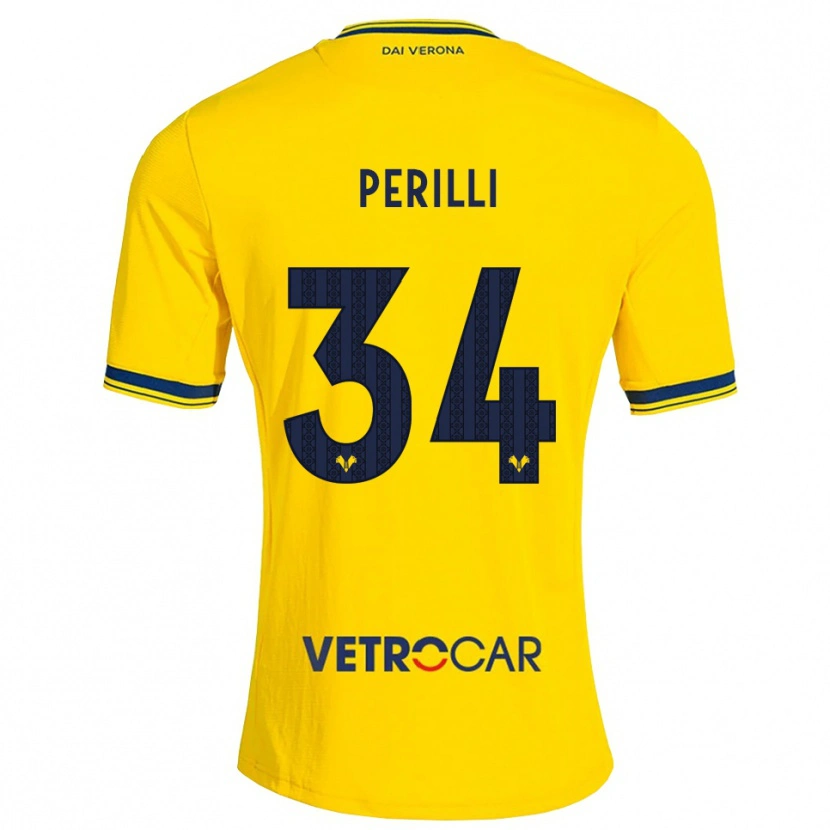 Danxen Femme Maillot Simone Perilli #34 Jaune Rouge Tenues Extérieur 2026/27 T-Shirt