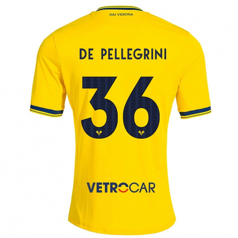 Danxen Femme Maillot Erika De Pellegrini #36 Jaune Rouge Tenues Extérieur 2026/27 T-Shirt