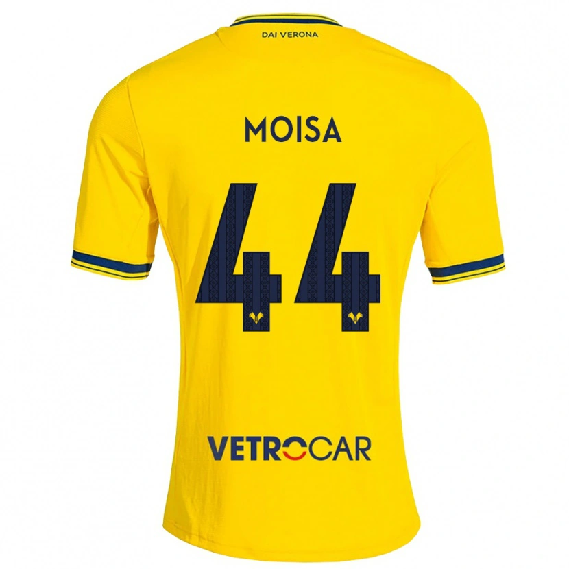 Danxen Femme Maillot Davide Moisa #44 Jaune Rouge Tenues Extérieur 2026/27 T-Shirt