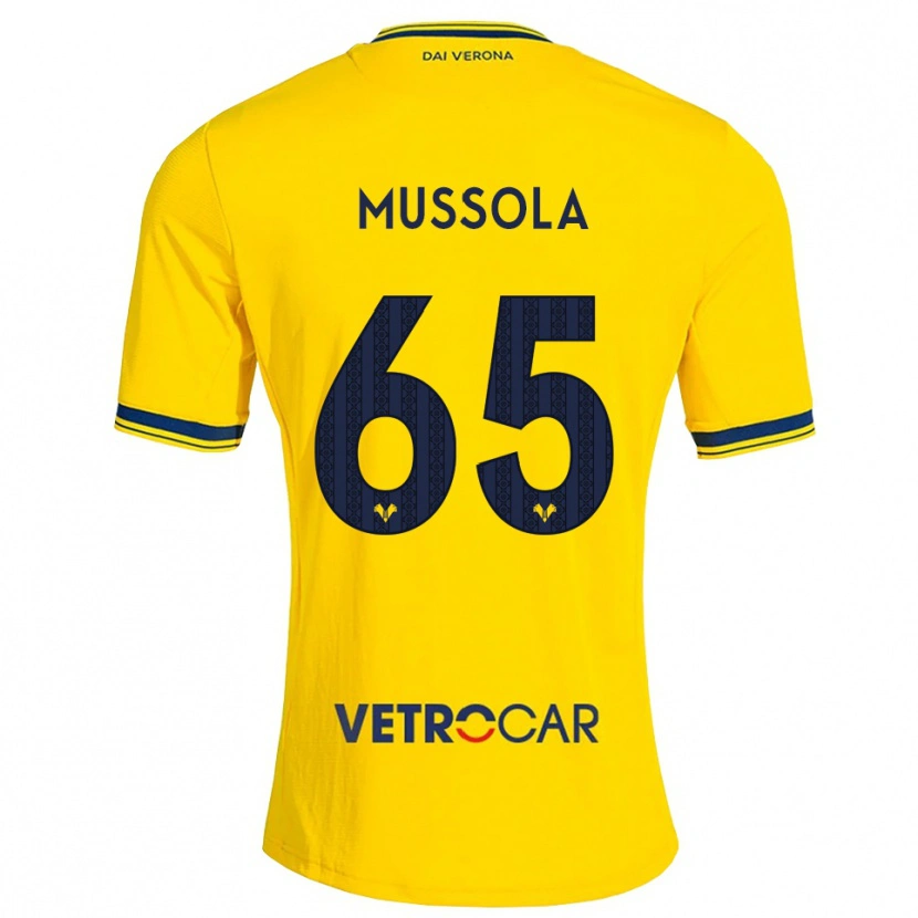 Danxen Femme Maillot Matteo Mussola #65 Jaune Rouge Tenues Extérieur 2026/27 T-Shirt