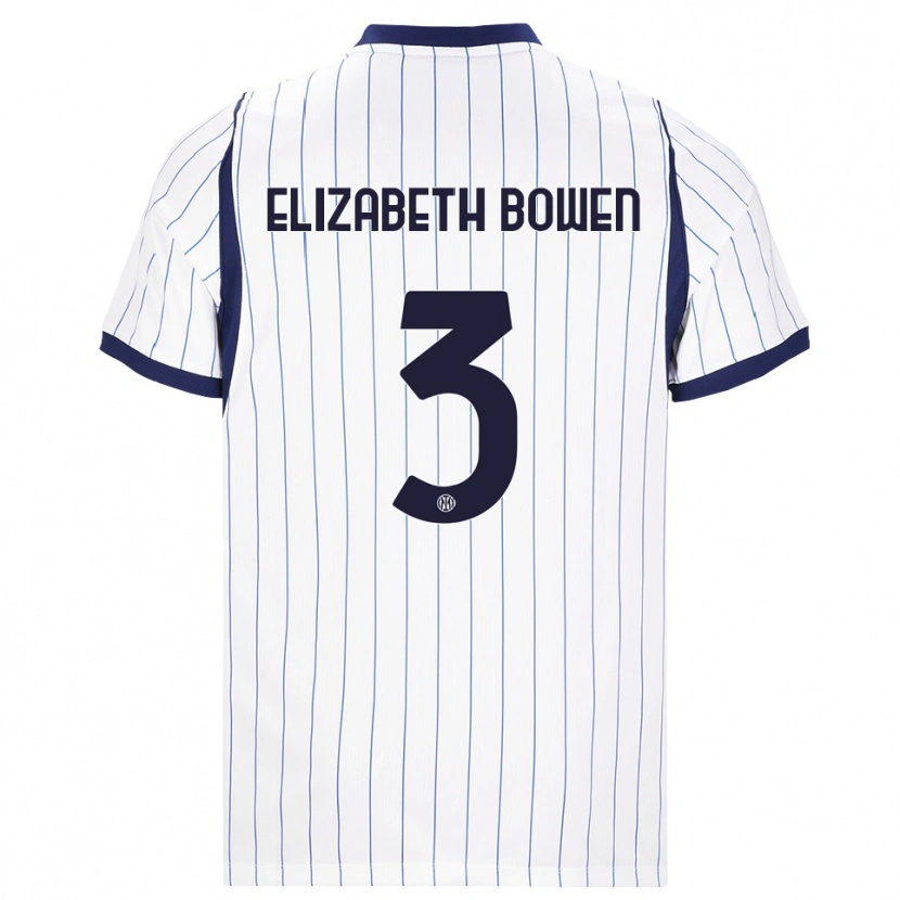 Danxen Femme Maillot Kate Elizabeth Bowen #3 Blanc Bleu Marine Tenues Extérieur 2026/27 T-Shirt
