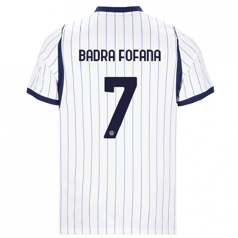 Danxen Femme Maillot Aliou Badra Fofana #7 Blanc Bleu Marine Tenues Extérieur 2026/27 T-Shirt