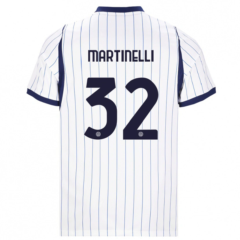 Danxen Femme Maillot Matilde Martinelli #32 Blanc Bleu Marine Tenues Extérieur 2026/27 T-Shirt