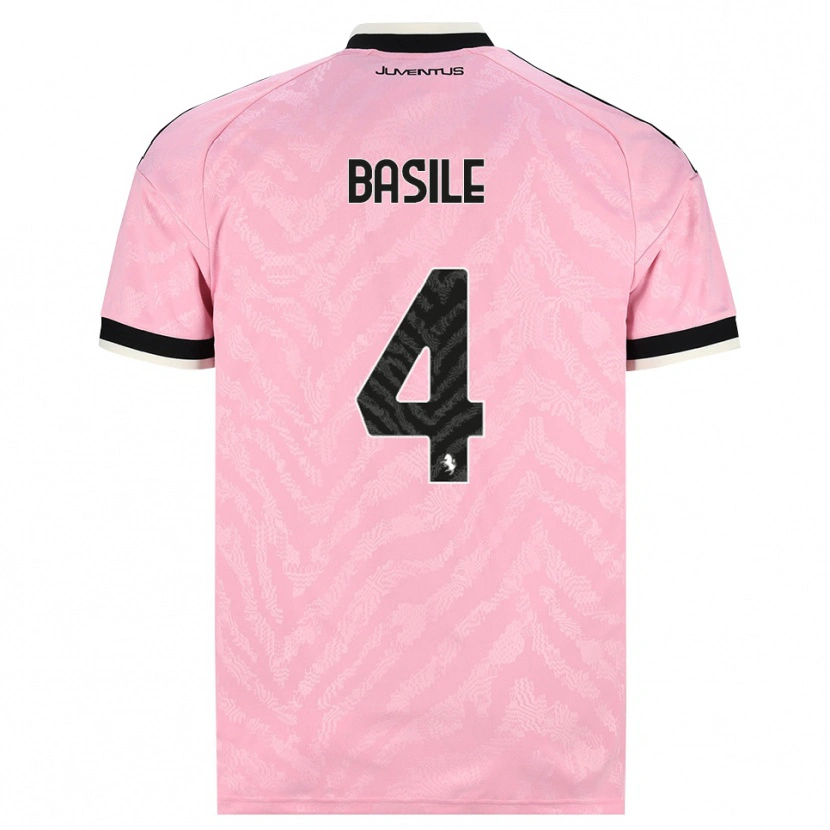 Danxen Femme Maillot Piergiorgio Basile #4 Rose Noir Tenues Extérieur 2026/27 T-Shirt