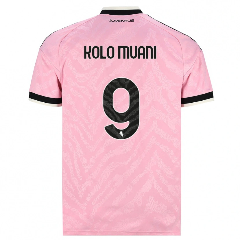 Danxen Femme Maillot Randal Kolo Muani #9 Rose Noir Tenues Extérieur 2026/27 T-Shirt