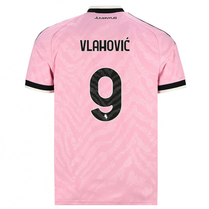 Danxen Femme Maillot Dusan Vlahovic #9 Rose Noir Tenues Extérieur 2026/27 T-Shirt