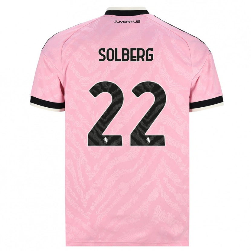 Danxen Femme Maillot Elias Solberg #22 Rose Noir Tenues Extérieur 2026/27 T-Shirt