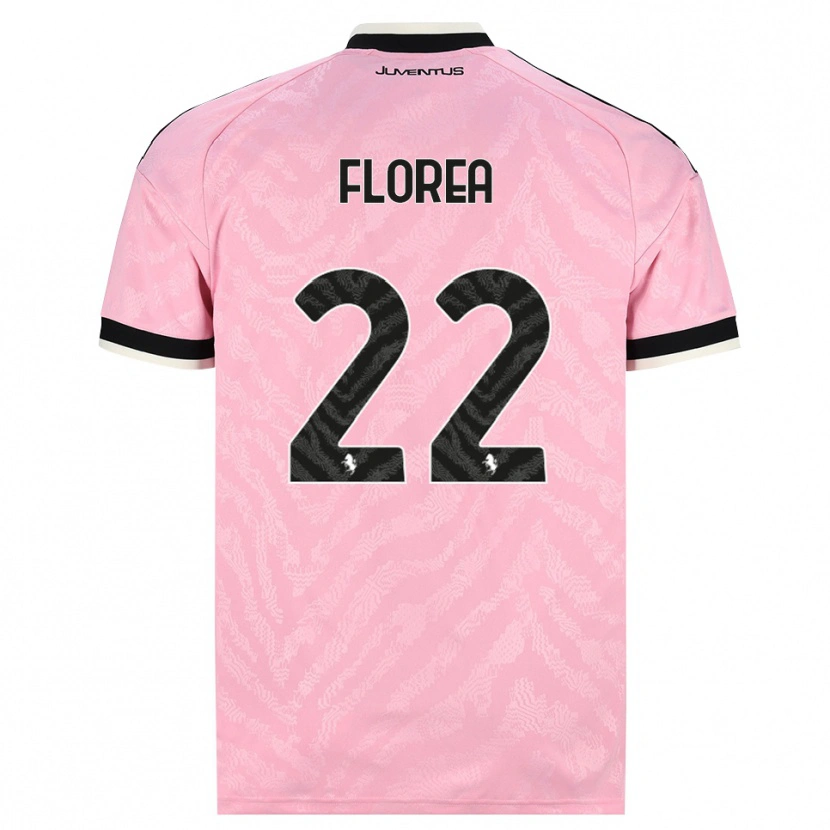 Danxen Femme Maillot Andrei Florea #22 Rose Noir Tenues Extérieur 2026/27 T-Shirt