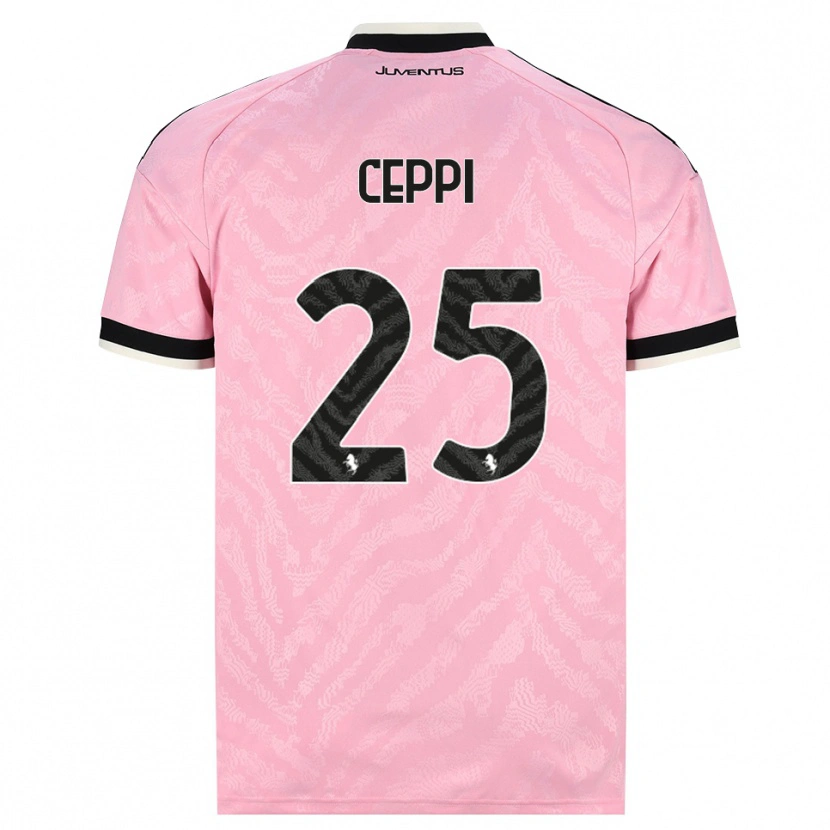 Danxen Femme Maillot Paolo Ceppi #25 Rose Noir Tenues Extérieur 2026/27 T-Shirt