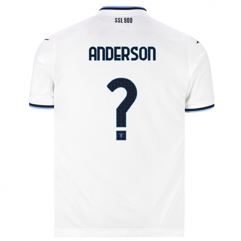 Danxen Femme Maillot Andre Anderson #0 Blanc Bleu Marine Tenues Extérieur 2026/27 T-Shirt