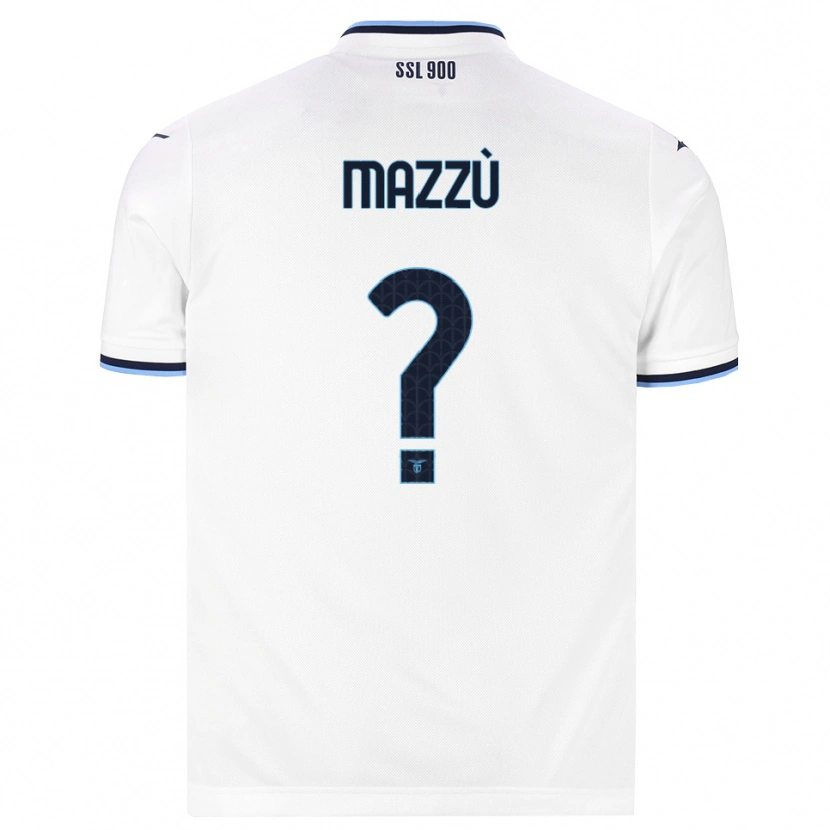 Danxen Femme Maillot Domenico Mazzù #0 Blanc Bleu Marine Tenues Extérieur 2026/27 T-Shirt