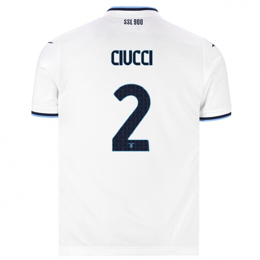 Danxen Femme Maillot Federico Ciucci #2 Blanc Bleu Marine Tenues Extérieur 2026/27 T-Shirt