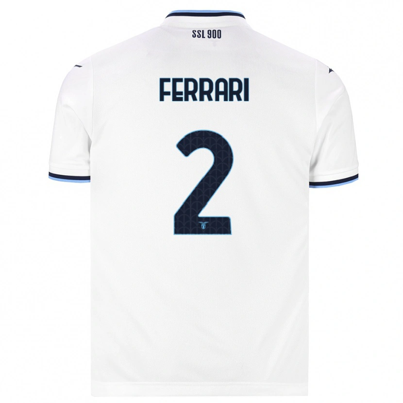 Danxen Femme Maillot Lorenzo Ferrari #2 Blanc Bleu Marine Tenues Extérieur 2026/27 T-Shirt