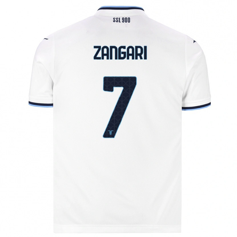 Danxen Femme Maillot Vincenzo Zangari #7 Blanc Bleu Marine Tenues Extérieur 2026/27 T-Shirt