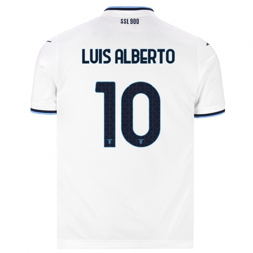 Danxen Femme Maillot Luis Alberto #10 Blanc Bleu Marine Tenues Extérieur 2026/27 T-Shirt