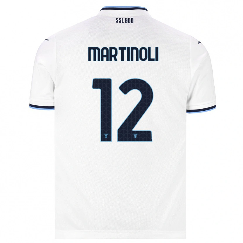 Danxen Femme Maillot Elettra Martinoli #12 Blanc Bleu Marine Tenues Extérieur 2026/27 T-Shirt