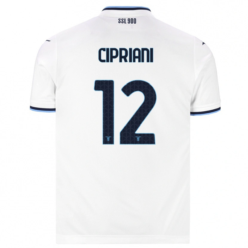 Danxen Femme Maillot Alessio Cipriani #12 Blanc Bleu Marine Tenues Extérieur 2026/27 T-Shirt