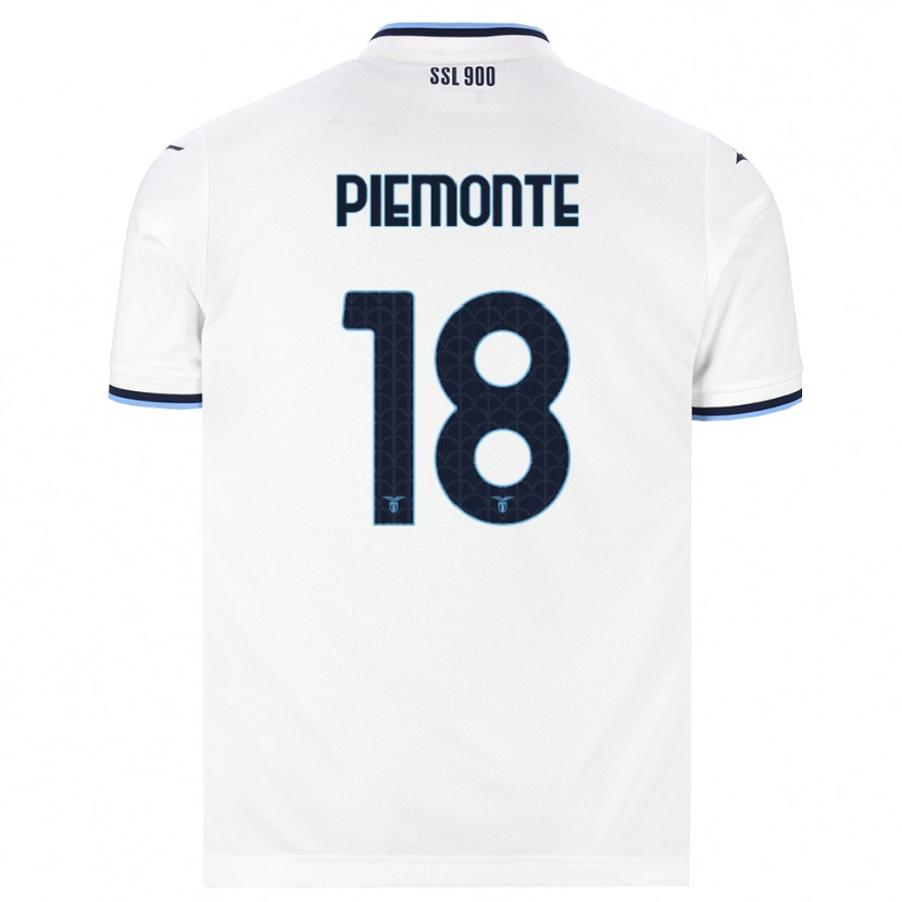 Danxen Femme Maillot Martina Piemonte #18 Blanc Bleu Marine Tenues Extérieur 2026/27 T-Shirt