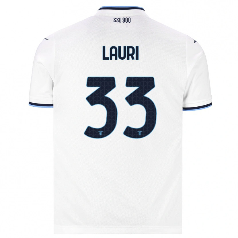 Danxen Femme Maillot Giacomo Lauri #33 Blanc Bleu Marine Tenues Extérieur 2026/27 T-Shirt