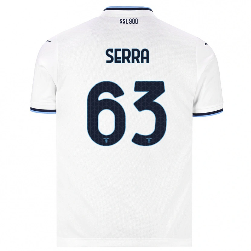 Danxen Femme Maillot Federico Serra #63 Blanc Bleu Marine Tenues Extérieur 2026/27 T-Shirt