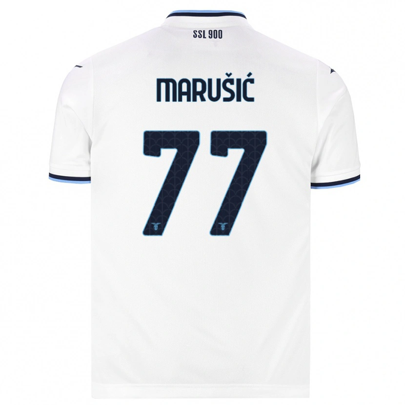 Danxen Femme Maillot Adam Marusic #77 Blanc Bleu Marine Tenues Extérieur 2026/27 T-Shirt