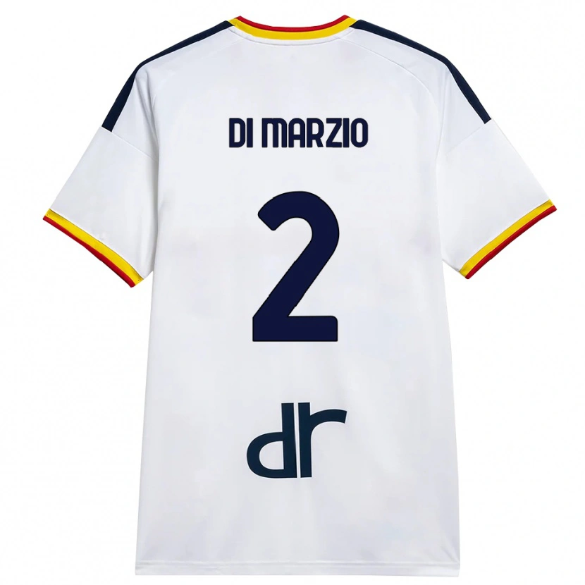 Danxen Femme Maillot Flavio Di Marzio #2 Blanc Jaune Rouge Tenues Extérieur 2026/27 T-Shirt