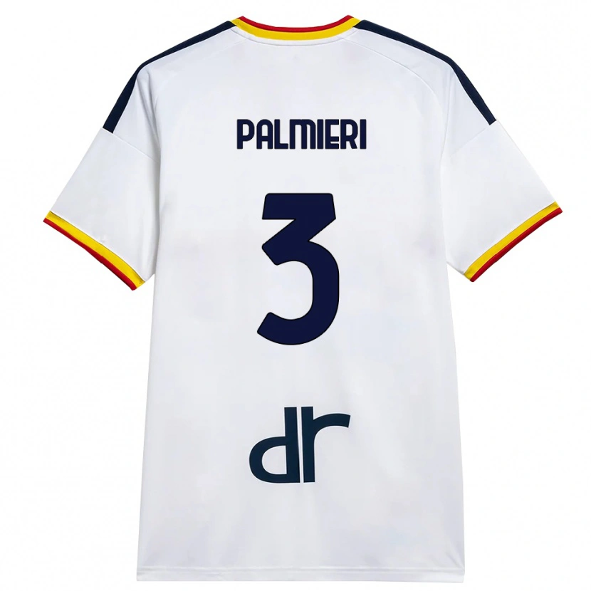 Danxen Femme Maillot Andrea Palmieri #3 Blanc Jaune Rouge Tenues Extérieur 2026/27 T-Shirt