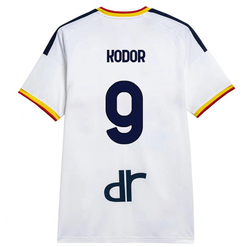 Danxen Femme Maillot Jason Kodor #9 Blanc Jaune Rouge Tenues Extérieur 2026/27 T-Shirt