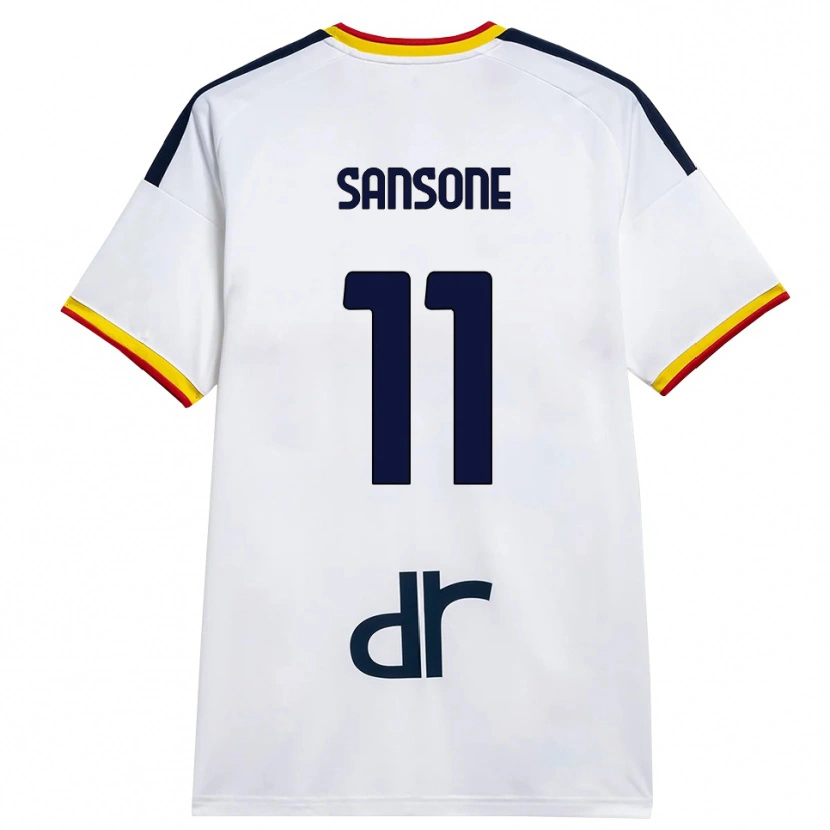 Danxen Femme Maillot Nicola Sansone #11 Blanc Jaune Rouge Tenues Extérieur 2026/27 T-Shirt