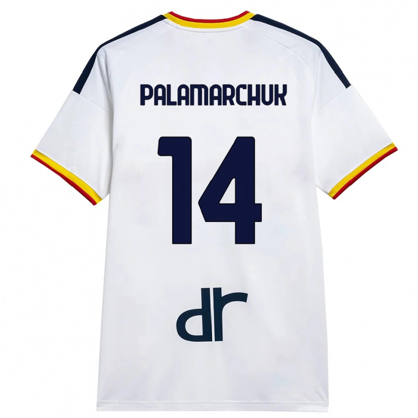 Danxen Femme Maillot Cristiano Palamarchuk #14 Blanc Jaune Rouge Tenues Extérieur 2026/27 T-Shirt
