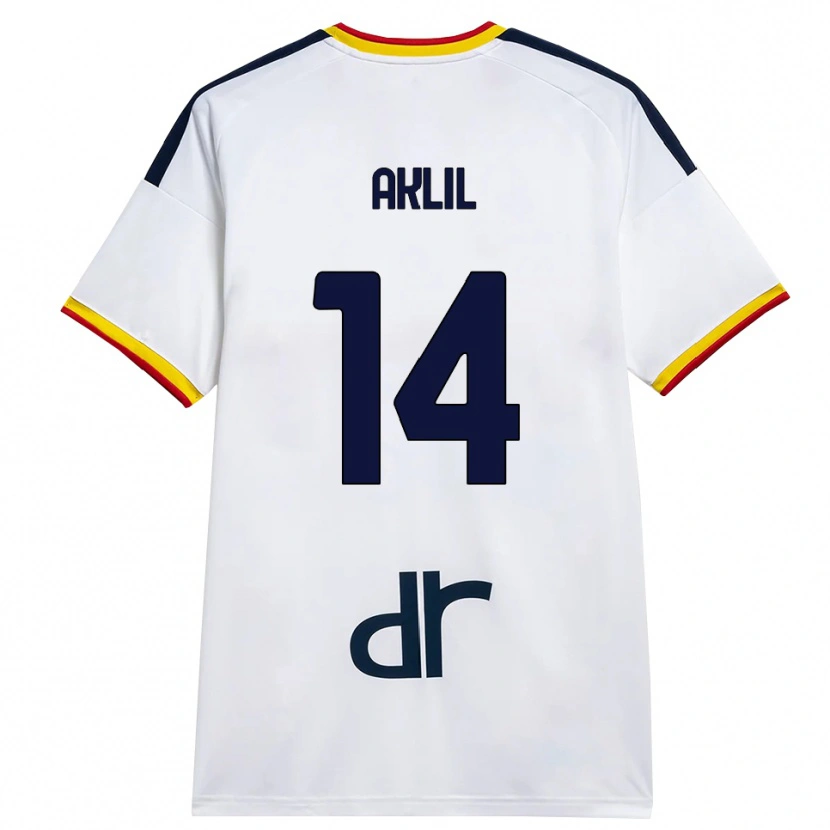 Danxen Femme Maillot Lino Aklil #14 Blanc Jaune Rouge Tenues Extérieur 2026/27 T-Shirt