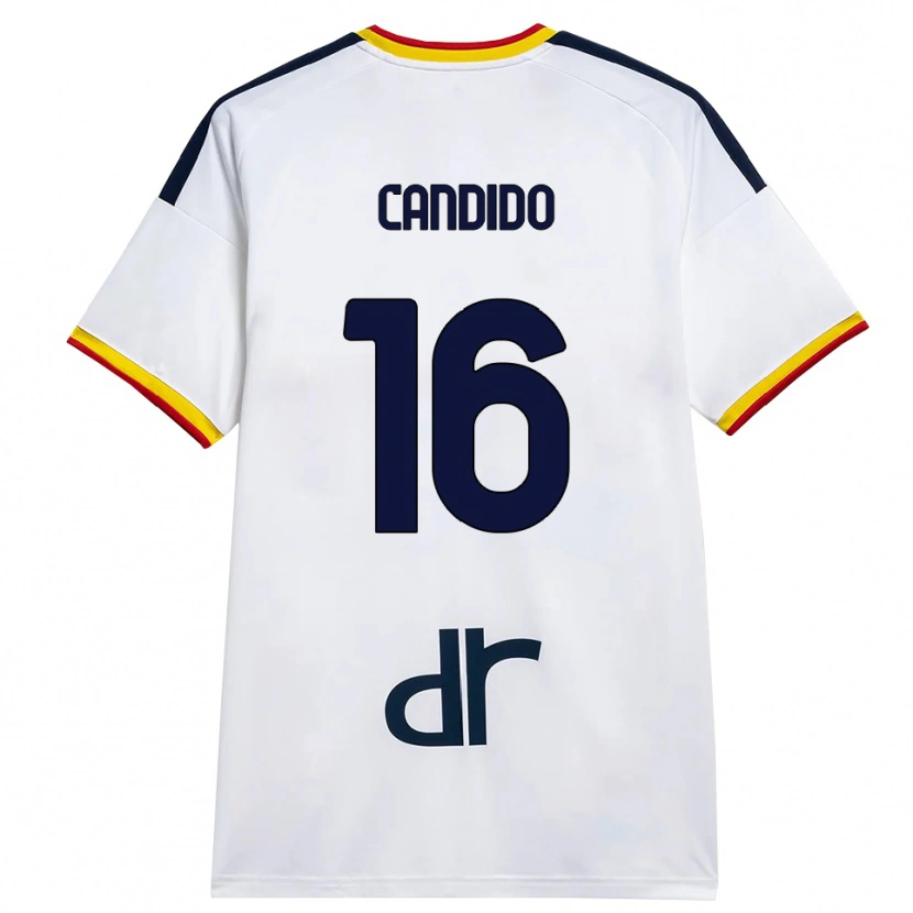 Danxen Femme Maillot Filippo Candido #16 Blanc Jaune Rouge Tenues Extérieur 2026/27 T-Shirt