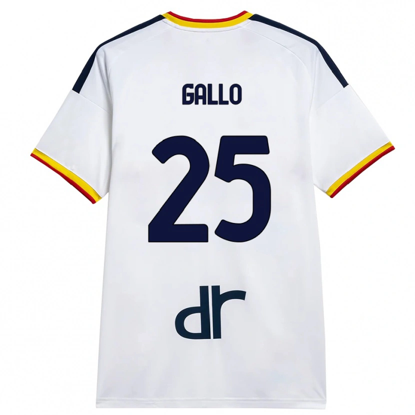 Danxen Femme Maillot Antonino Gallo #25 Blanc Jaune Rouge Tenues Extérieur 2026/27 T-Shirt