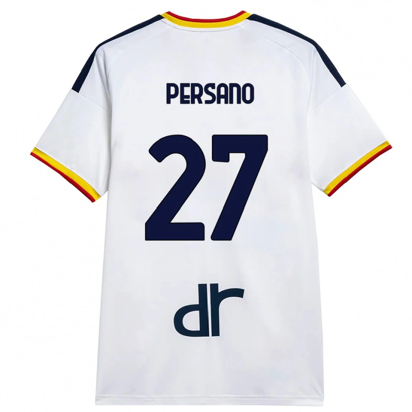 Danxen Femme Maillot Emanuele Persano #27 Blanc Jaune Rouge Tenues Extérieur 2026/27 T-Shirt