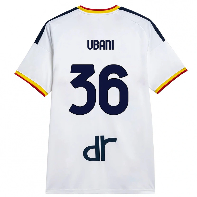 Danxen Femme Maillot Marlon Ubani #36 Blanc Jaune Rouge Tenues Extérieur 2026/27 T-Shirt