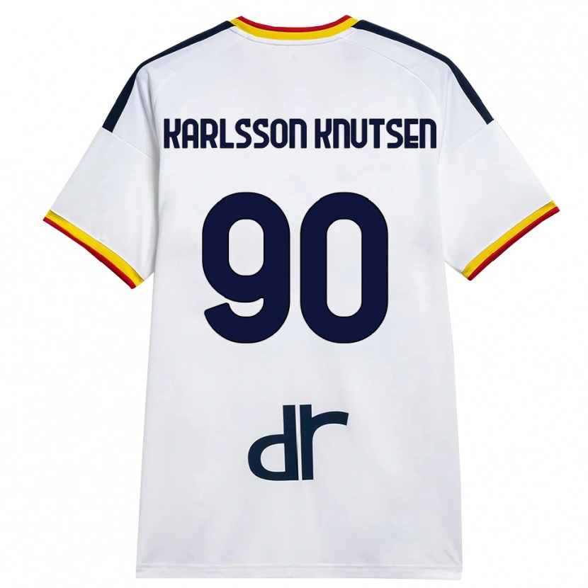 Danxen Femme Maillot Storm Karlsson Knutsen #90 Blanc Jaune Rouge Tenues Extérieur 2026/27 T-Shirt
