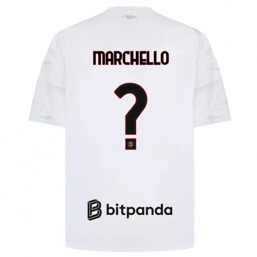 Danxen Femme Maillot Federico Marchello #0 Blanc Rouge Noir Tenues Extérieur 2026/27 T-Shirt