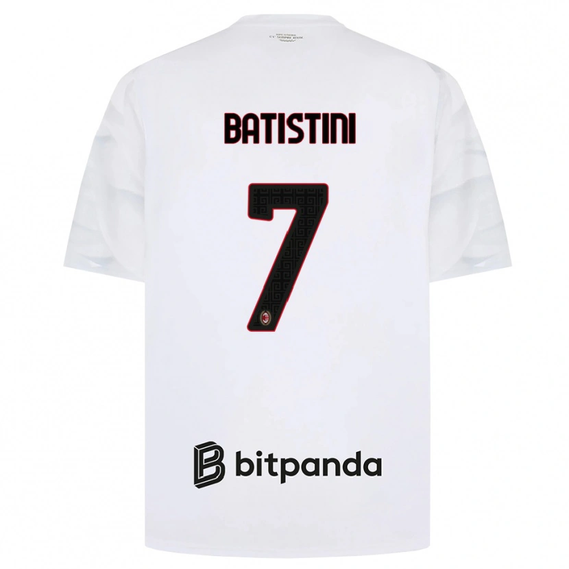 Danxen Femme Maillot Simone Batistini #7 Blanc Rouge Noir Tenues Extérieur 2026/27 T-Shirt