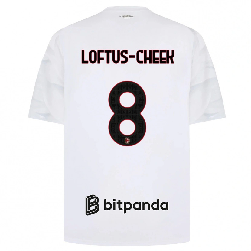 Danxen Femme Maillot Ruben Loftus-Cheek #8 Blanc Rouge Noir Tenues Extérieur 2026/27 T-Shirt