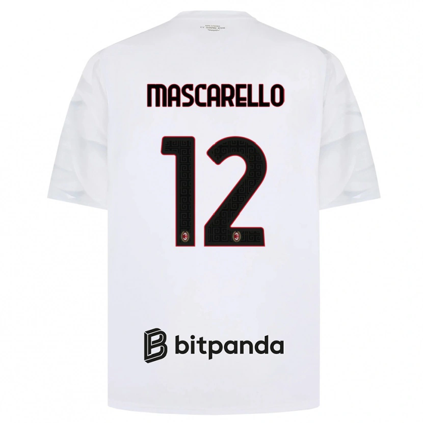 Danxen Femme Maillot Marta Mascarello #12 Blanc Rouge Noir Tenues Extérieur 2026/27 T-Shirt