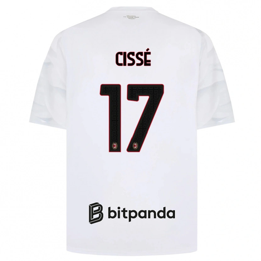 Danxen Femme Maillot Maiga-Hamadoun Cissé #17 Blanc Rouge Noir Tenues Extérieur 2026/27 T-Shirt