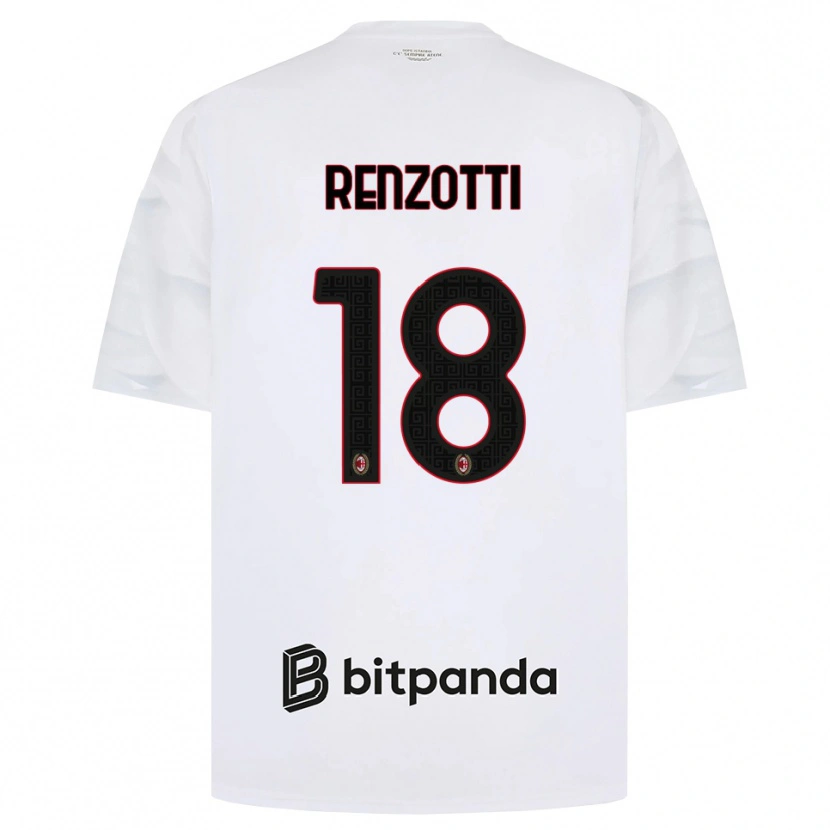 Danxen Femme Maillot Monica Renzotti #18 Blanc Rouge Noir Tenues Extérieur 2026/27 T-Shirt