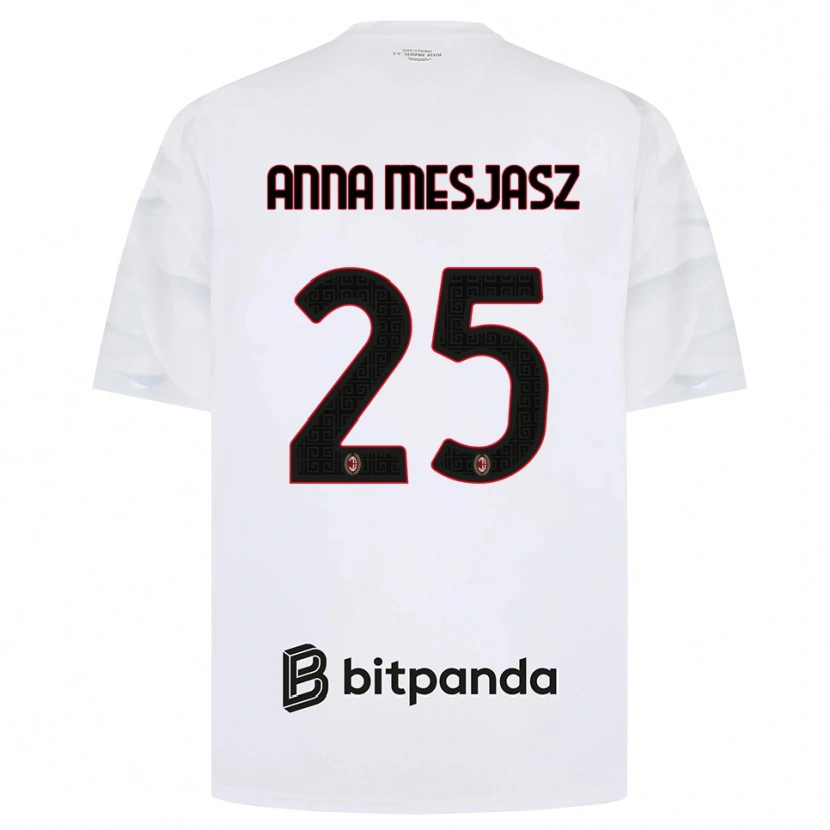 Danxen Femme Maillot Małgorzata Anna Mesjasz #25 Blanc Rouge Noir Tenues Extérieur 2026/27 T-Shirt