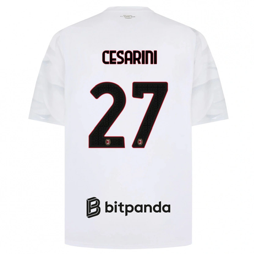 Danxen Femme Maillot Erin Maria Patrizia Cesarini #27 Blanc Rouge Noir Tenues Extérieur 2026/27 T-Shirt