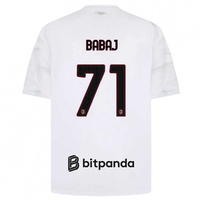 Danxen Femme Maillot Aron Babaj #71 Blanc Rouge Noir Tenues Extérieur 2026/27 T-Shirt