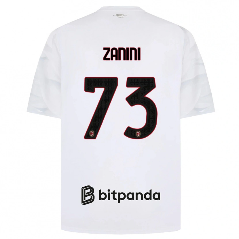 Danxen Femme Maillot Paola Zanini #73 Blanc Rouge Noir Tenues Extérieur 2026/27 T-Shirt