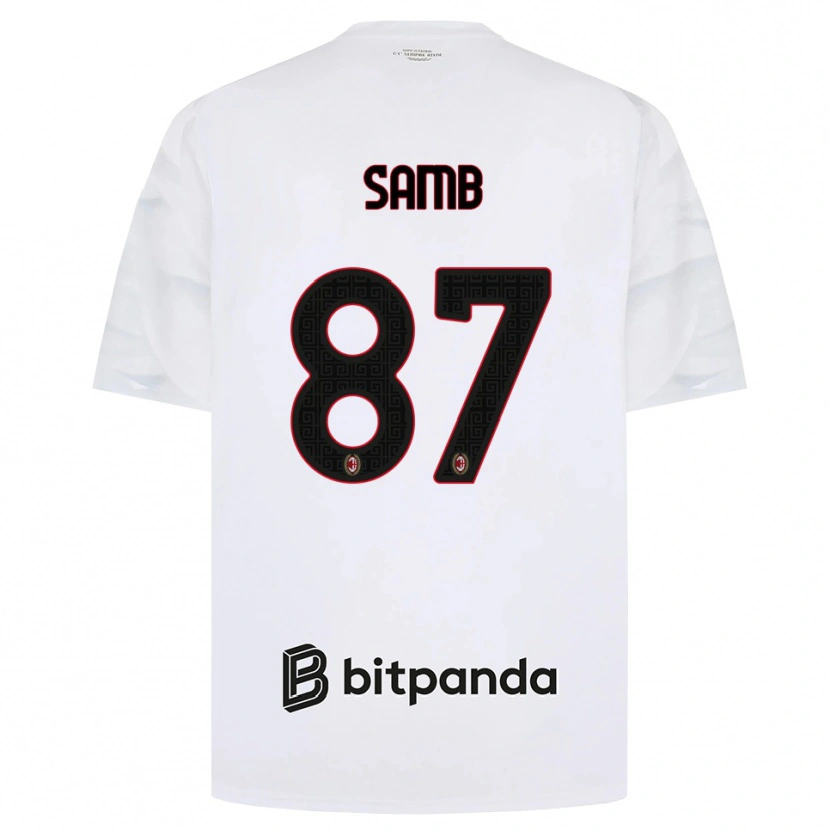 Danxen Femme Maillot Ablaye Samb #87 Blanc Rouge Noir Tenues Extérieur 2026/27 T-Shirt