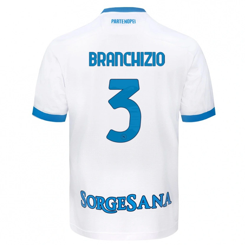 Danxen Femme Maillot Agostino Branchizio #3 Blanc Bleu Ciel Tenues Extérieur 2026/27 T-Shirt