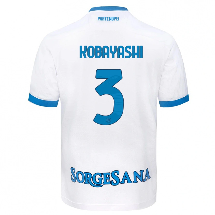 Danxen Femme Maillot Miharu Kobayashi #3 Blanc Bleu Ciel Tenues Extérieur 2026/27 T-Shirt