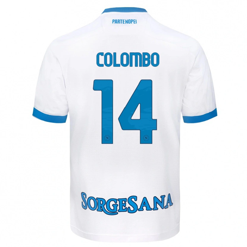 Danxen Femme Maillot Sofia Colombo #14 Blanc Bleu Ciel Tenues Extérieur 2026/27 T-Shirt